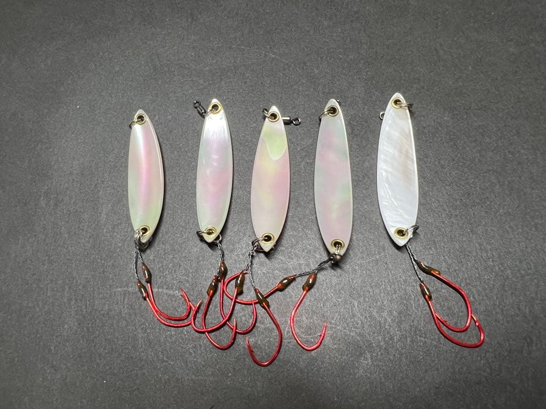 ハンドメイドシェルスプーン夜光貝　池蝶貝5点セット　レイクトローリング