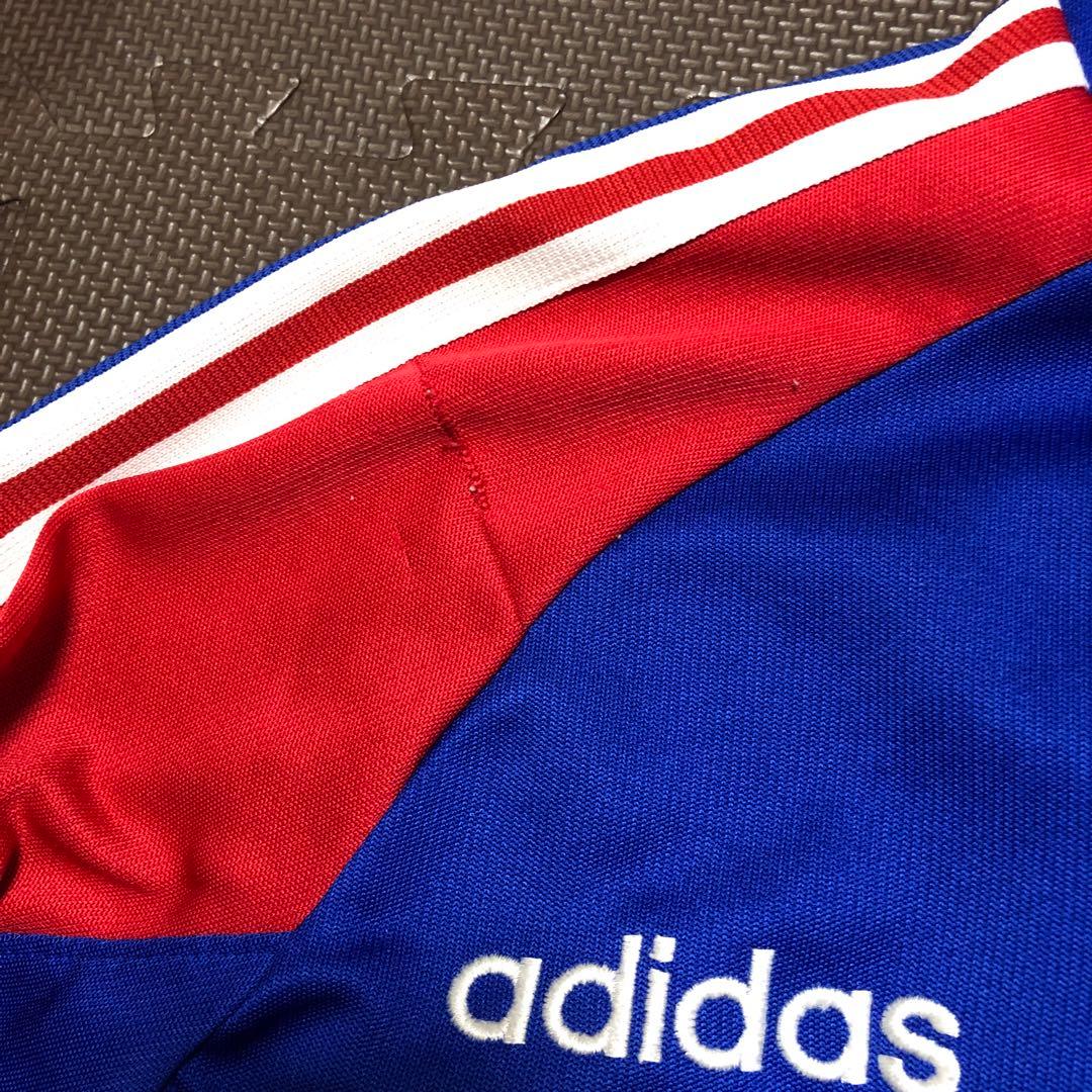 90's adidas 希少サイズXOトリコロール 3本ライン ジャージ