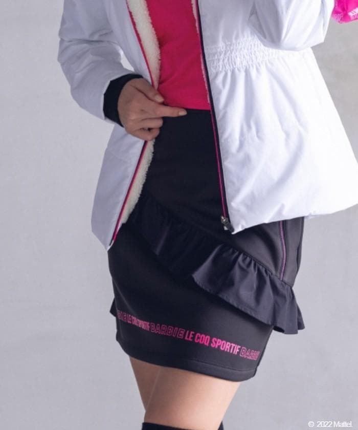 【BARBIE×le coq sportif】コラボ フリルスカート ブラック