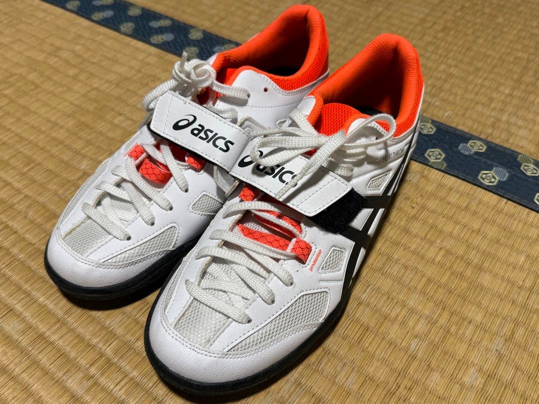 asics 陸上競技用スニーカー ホワイト/オレンジ