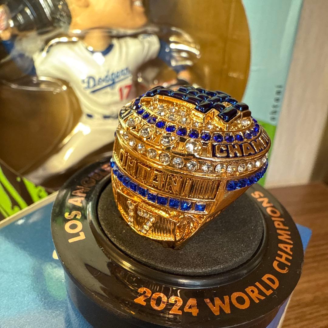 大谷翔平選手 ワールドシリーズ優勝リング ボブルヘッドセット