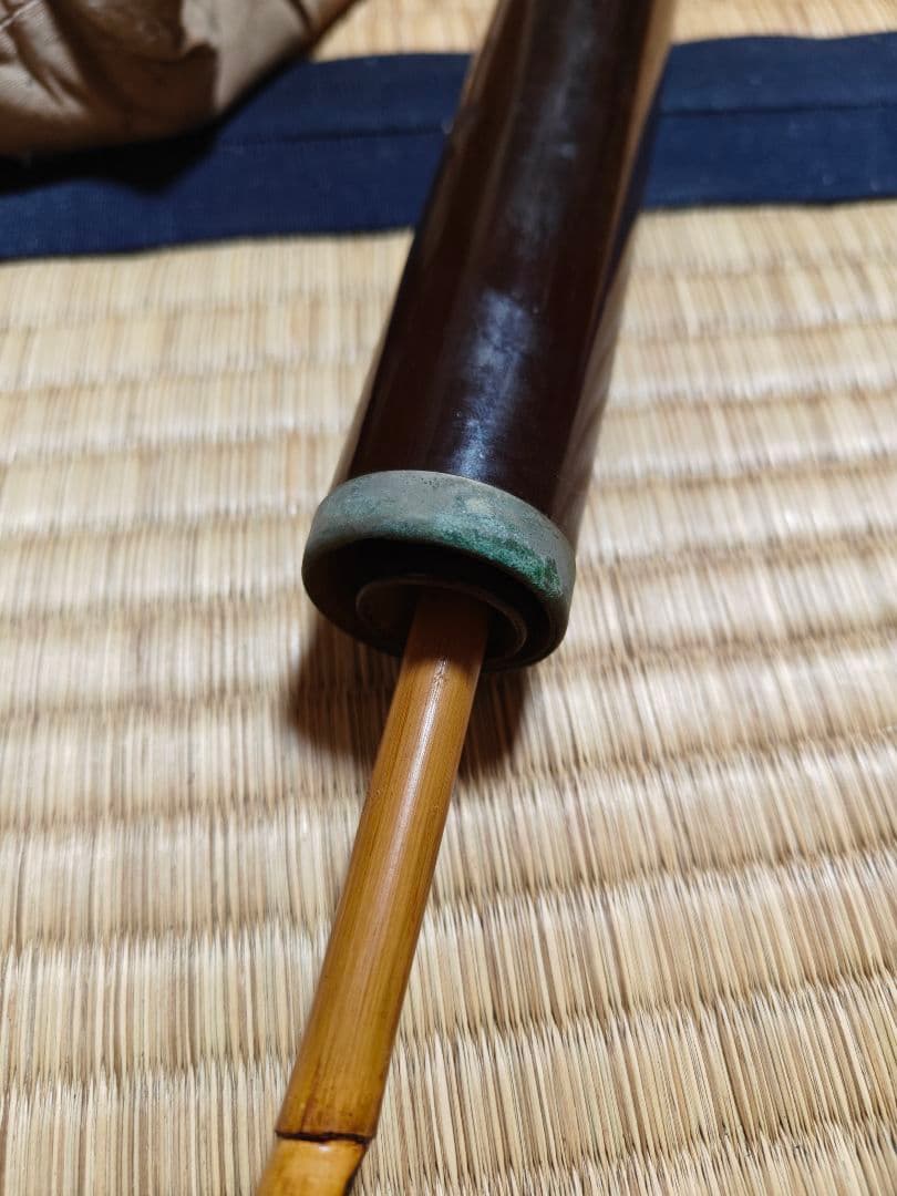 ヘラブナ竿 竹製 収納袋付き　いなり町　奈作竿