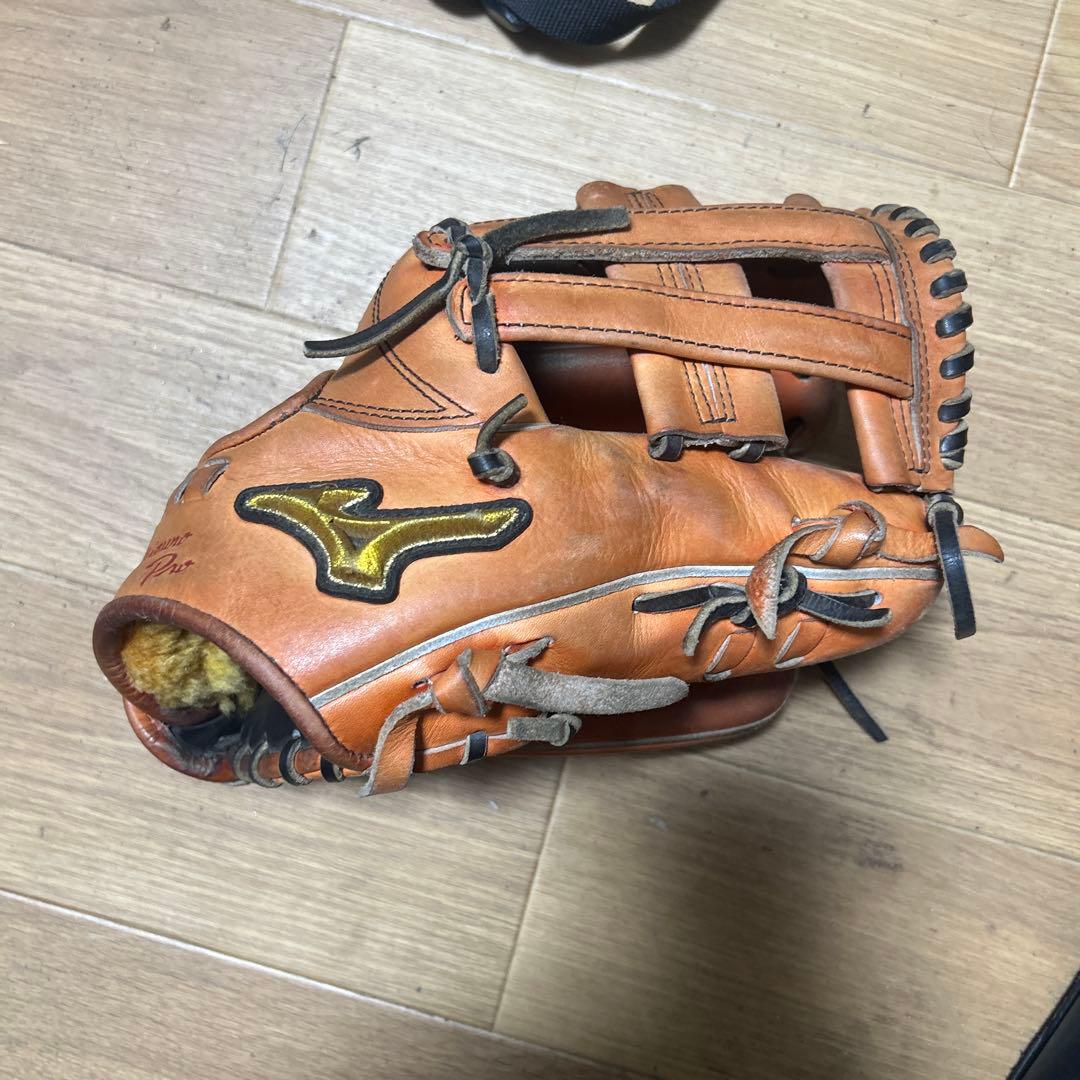 硬式野球グローブ オレンジレザー