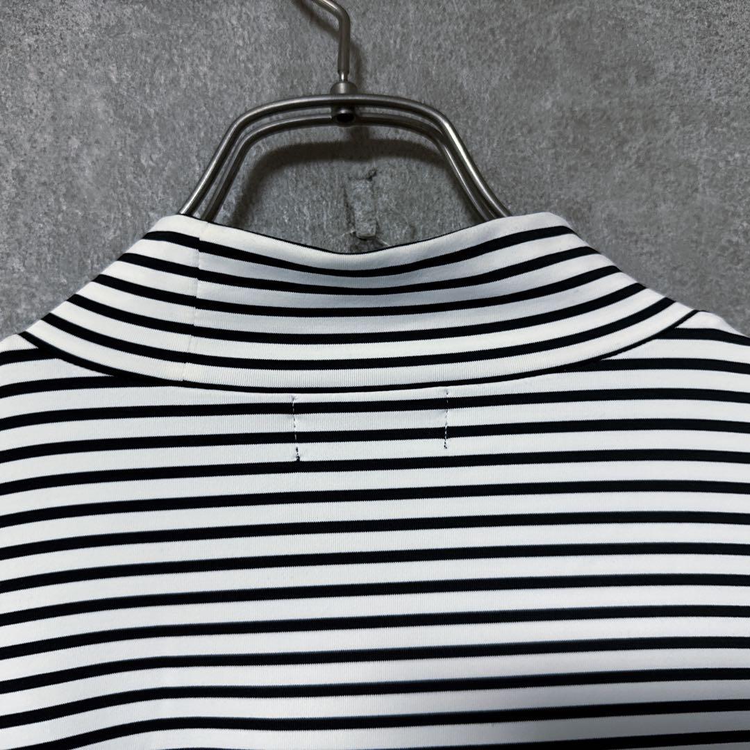 Munsingwear マンシングウェア ボーダー ロゴ 長袖 モックネック L