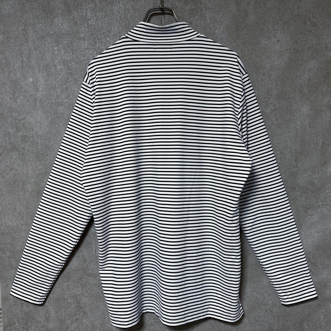 Munsingwear マンシングウェア ボーダー ロゴ 長袖 モックネック L