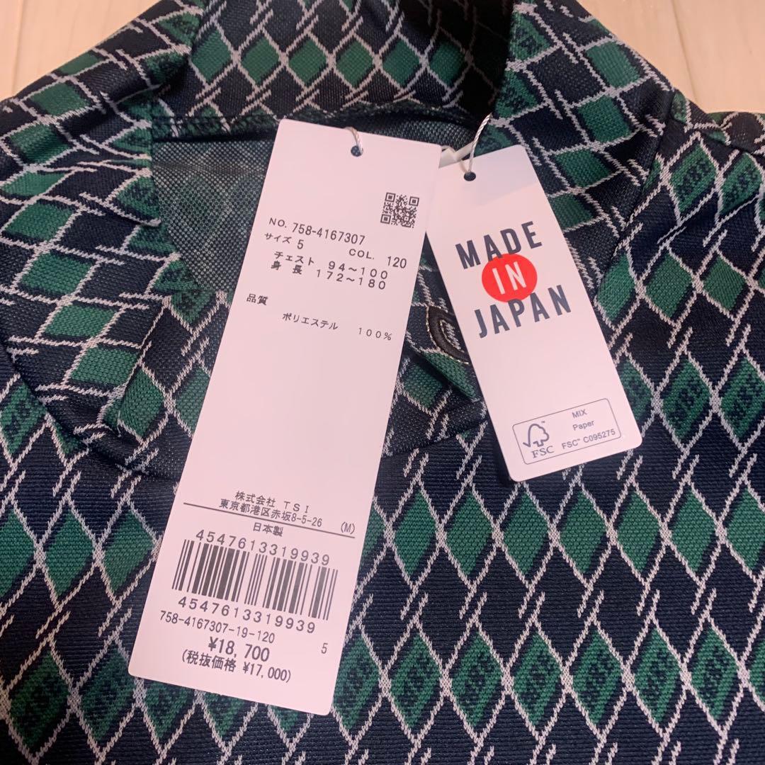 新品【マスターバニー】5/L メンズ　半袖モックネック　ゴルフシャツ 日本製