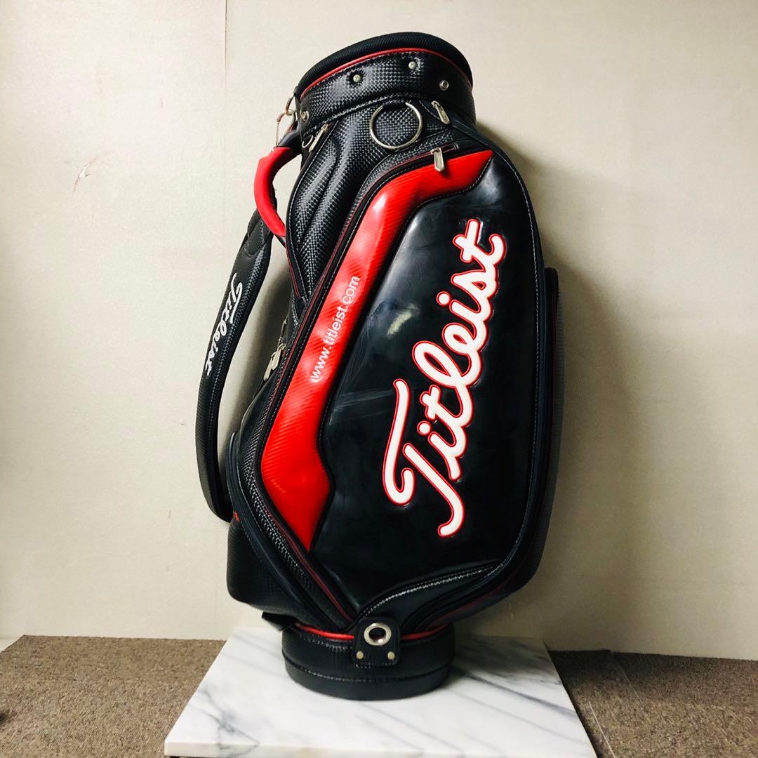I72 タイトリスト Titleist キャディバッグ ゴルフバック 黒赤