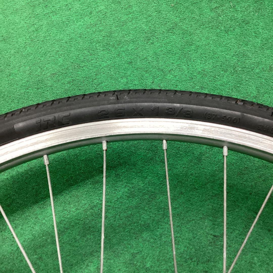 アルミリム　前輪 26x1-3/8 タイヤ付　ハブダイナモ　26インチ　J1端子