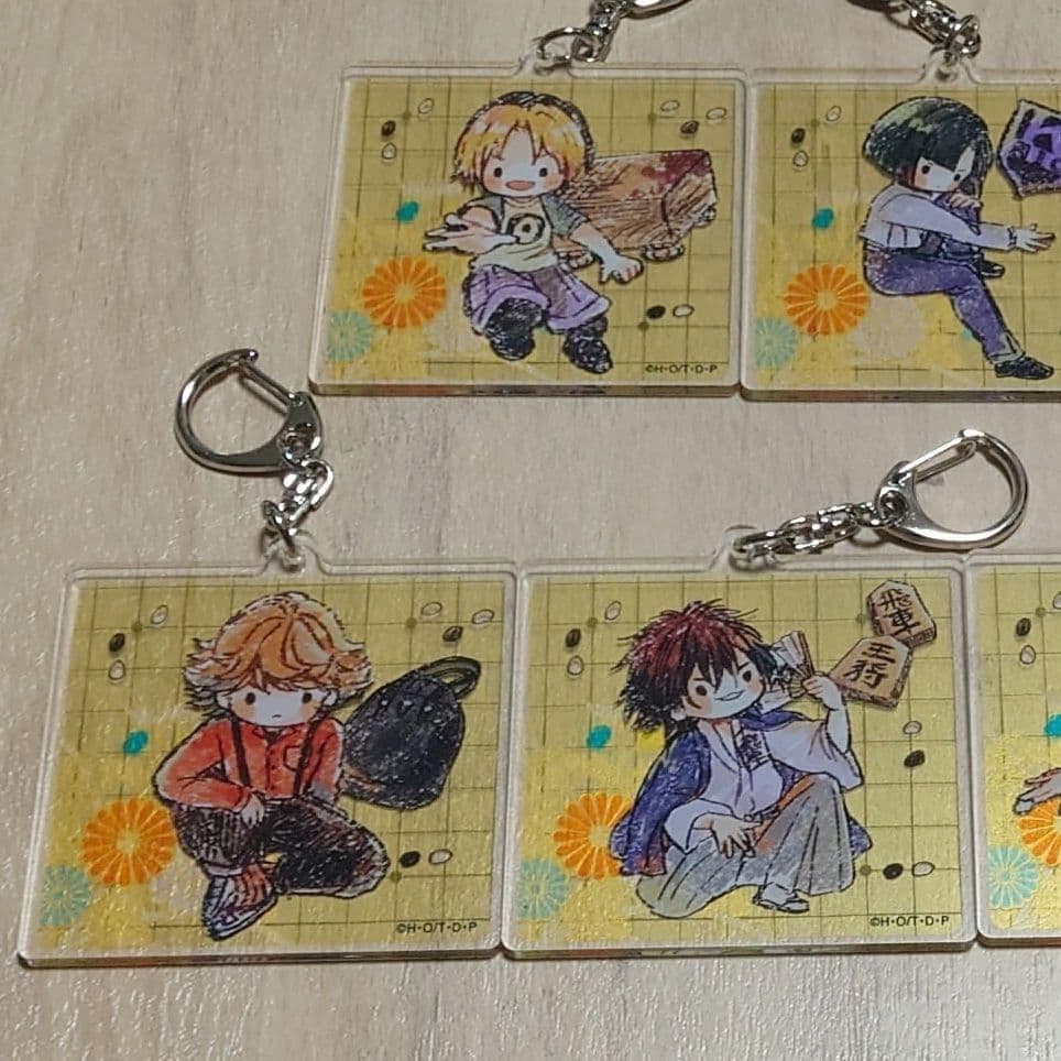ヒカルの碁 グラフアート アクキー 全7種 アキラ 佐為 伊角 和谷 三谷 加賀