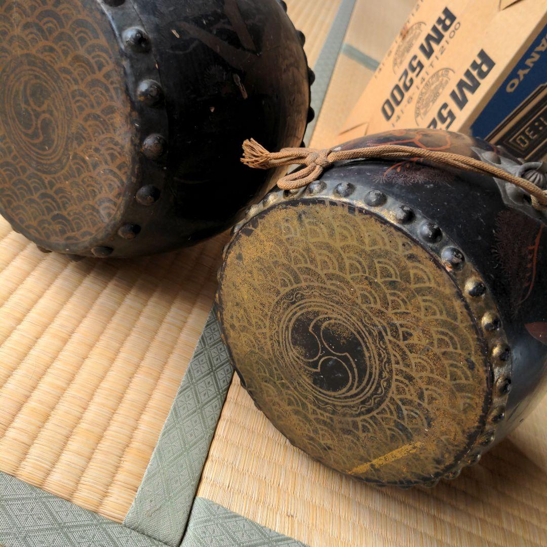 和太鼓　２つ　昭和Vintage DRAM　(⁠。⁠•̀⁠ᴗ⁠-⁠)⁠✧