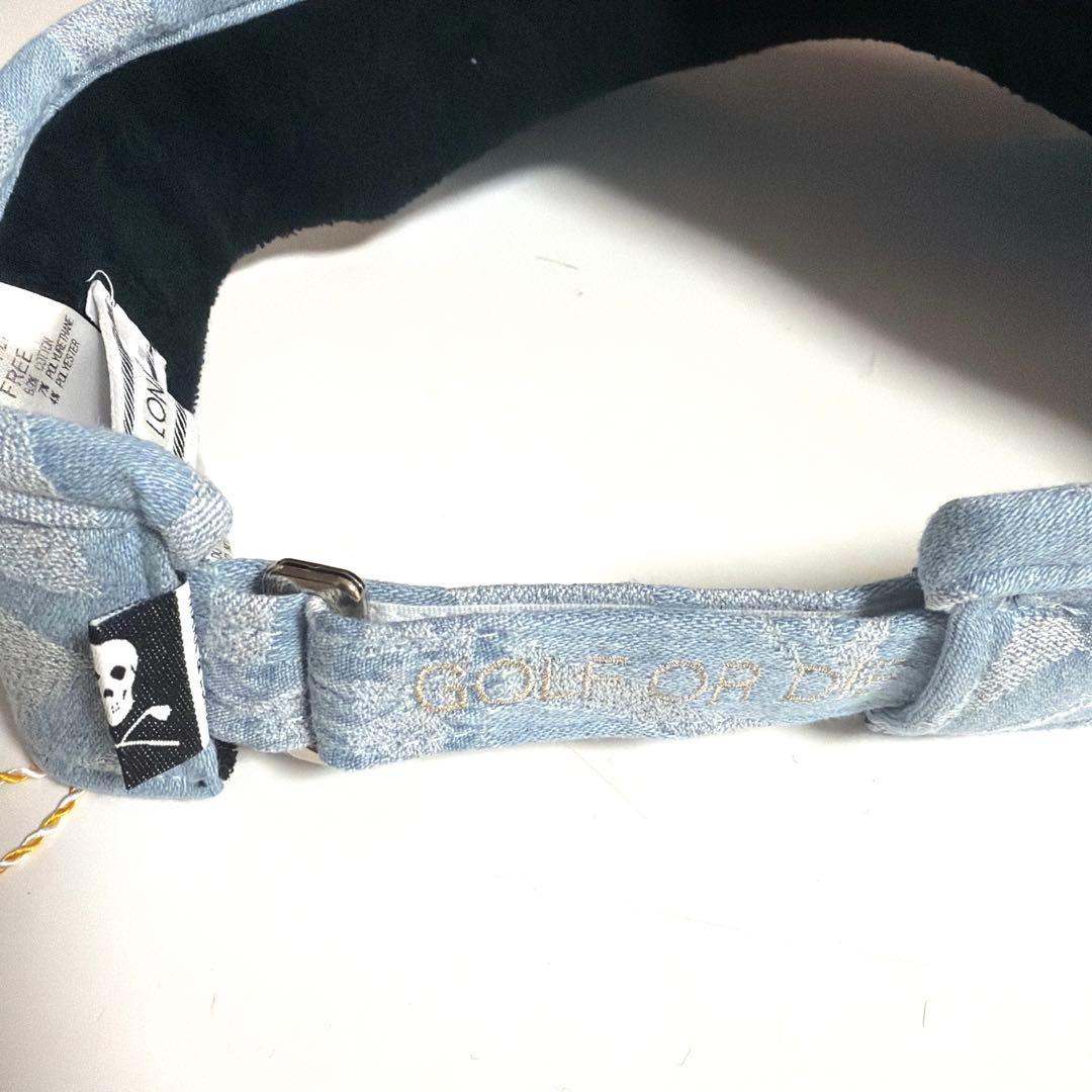 MARK&LONA 新品タグ付き バイザー デニム ラメ メンズ レディース