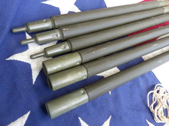 1968” 米軍実物 ナム戦 デッド!　テントポール　6本セット 軍幕 306