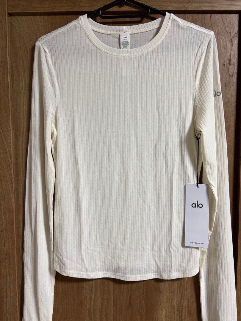alo yoga リブ Sea Coast ロングスリーブ S タグ付き 新品