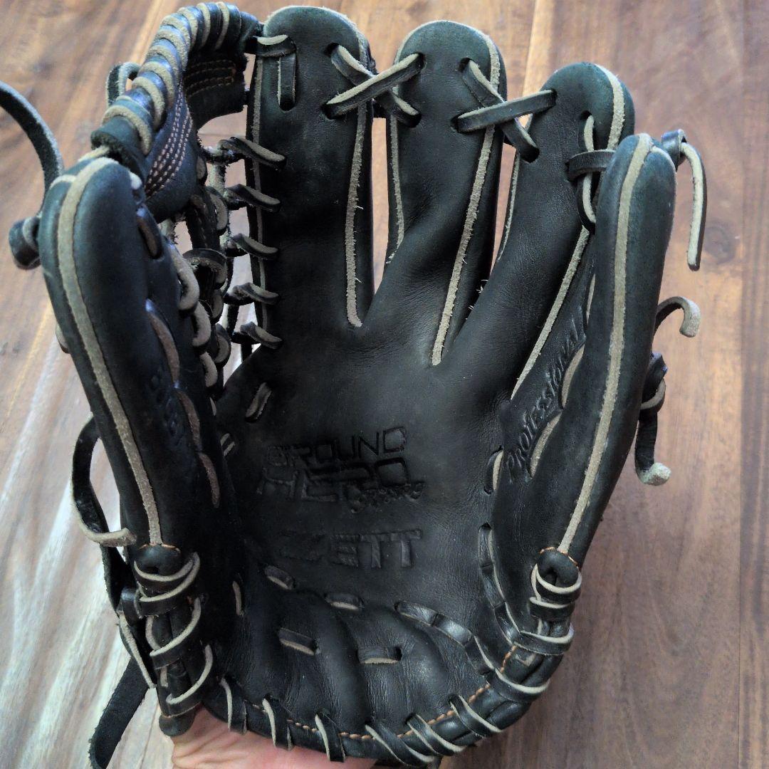 ZETT 黒 軟式少年野球グローブ オールラウンド用 右投 BJGB71740