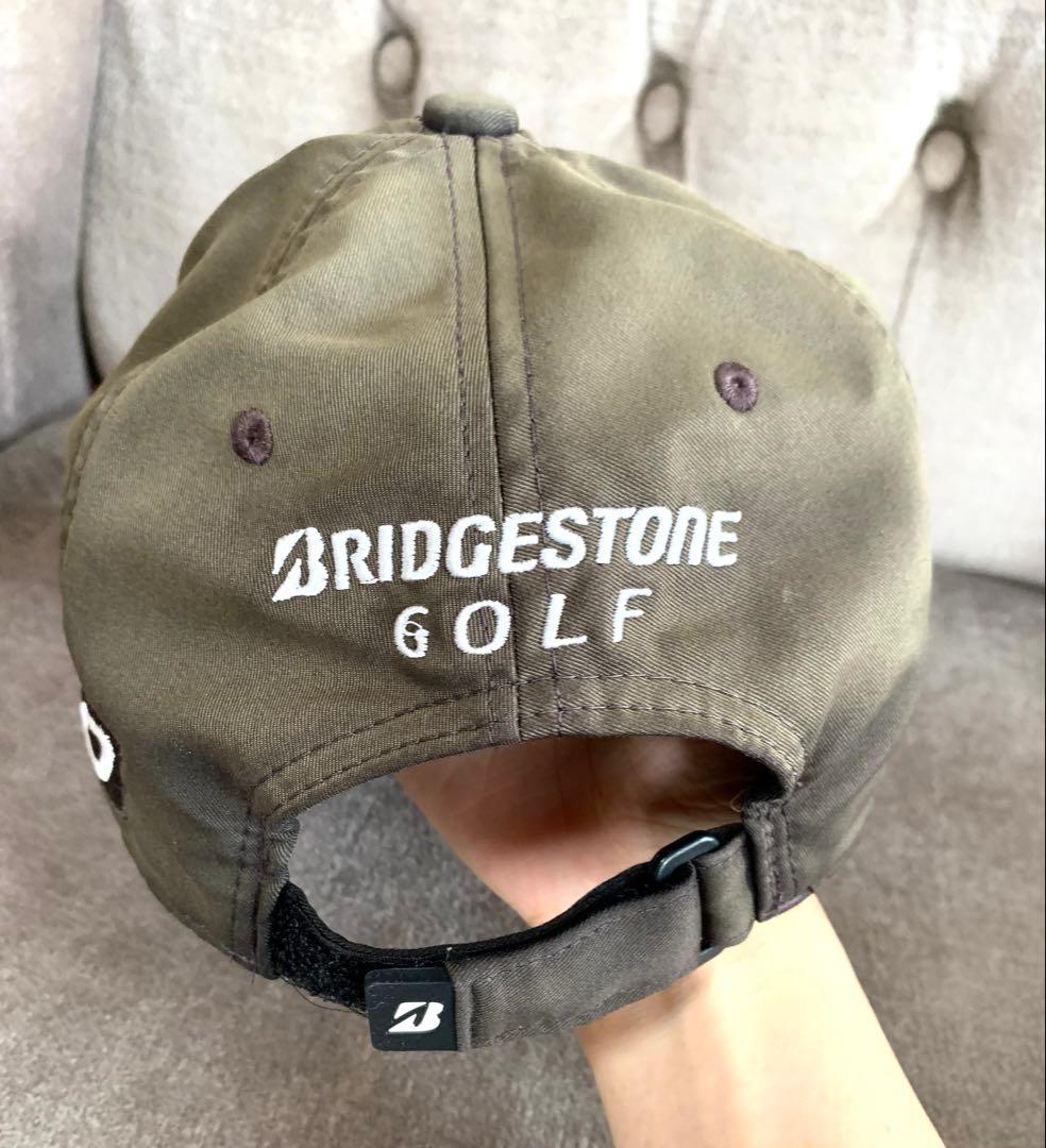 BRIDGESTONE GOLF ブリヂストン ゴルフ カーキ キャップ 帽子②
