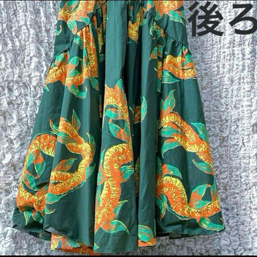 M〜Lサイズ　ホロクウ　イリマレイ　パフスリーブ　hula ハワイ　ワンピース