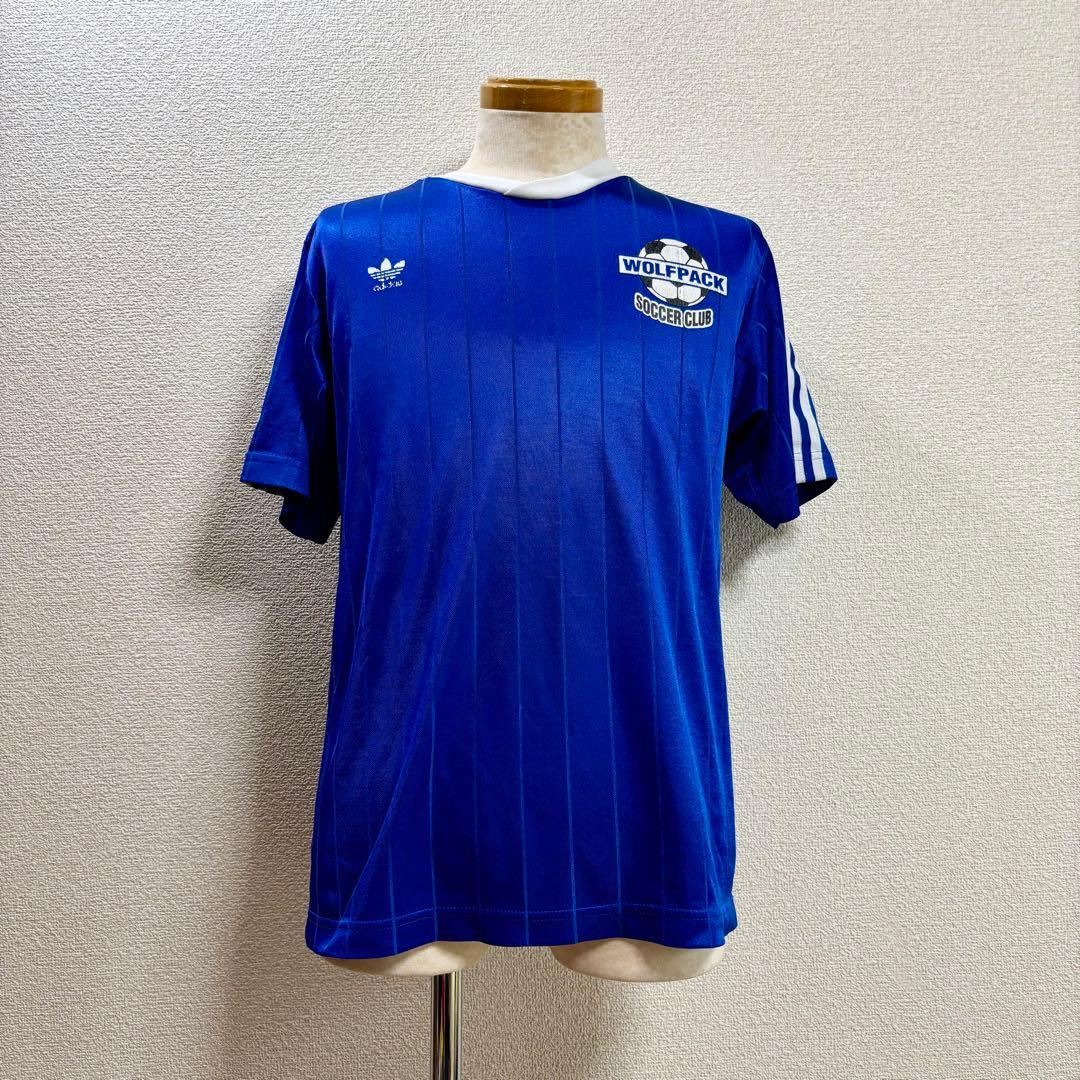 USA製 アディダス adidas 80s 90s 万国旗タグ サッカーシャツ