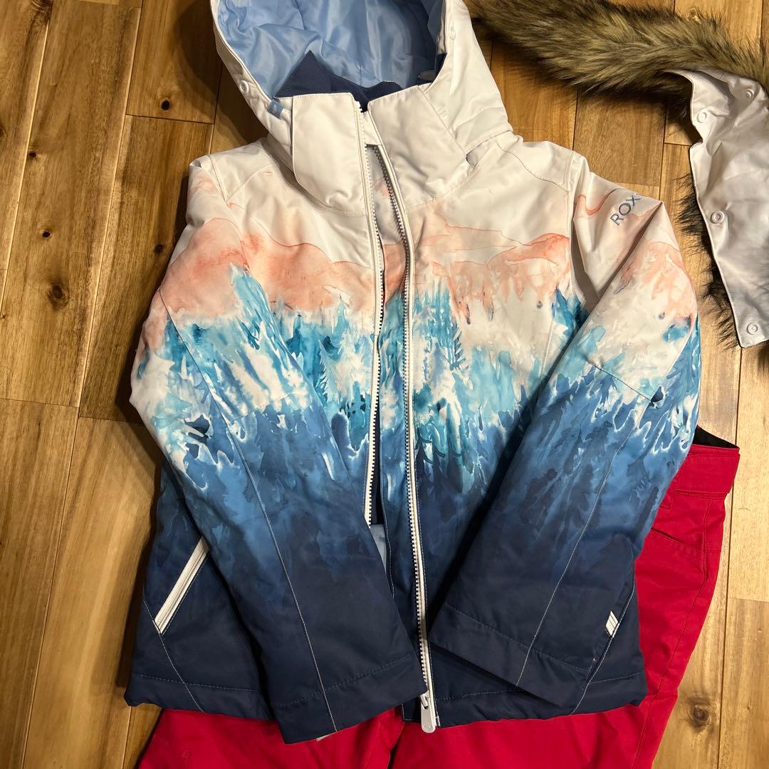ロキシー キッズ　Mサイズ　スキースノボウエア　上下