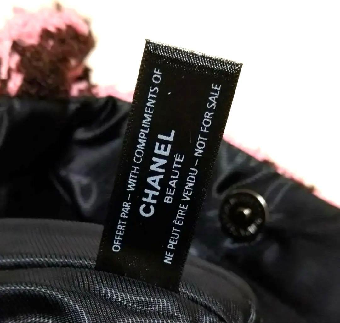 CHANEL ノベルティ千鳥格子模様 ツイード スパンコール トートバッグ