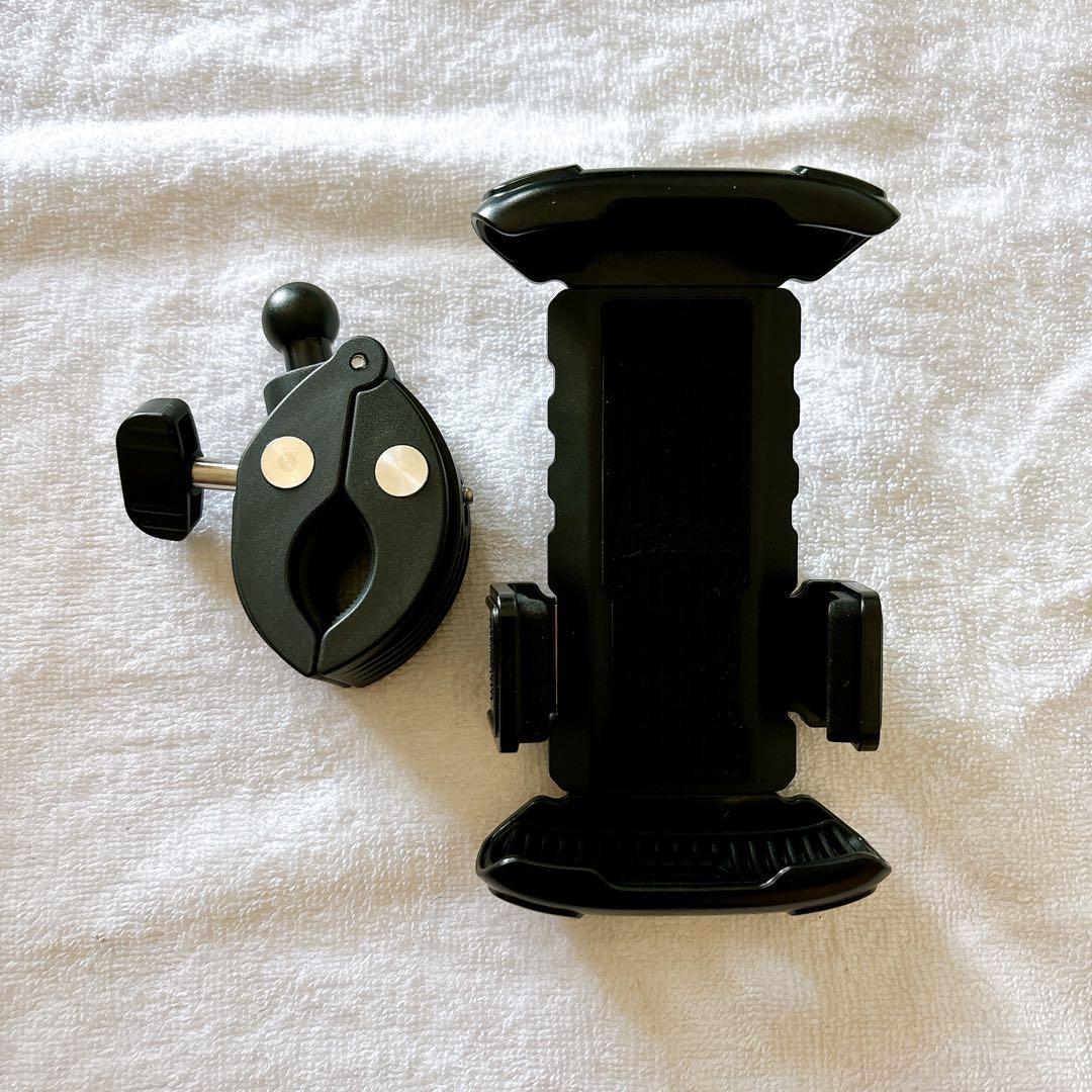 バイク用ホルダー360度回転 ワンボタンリリース 2秒で取付 スマホスタンド