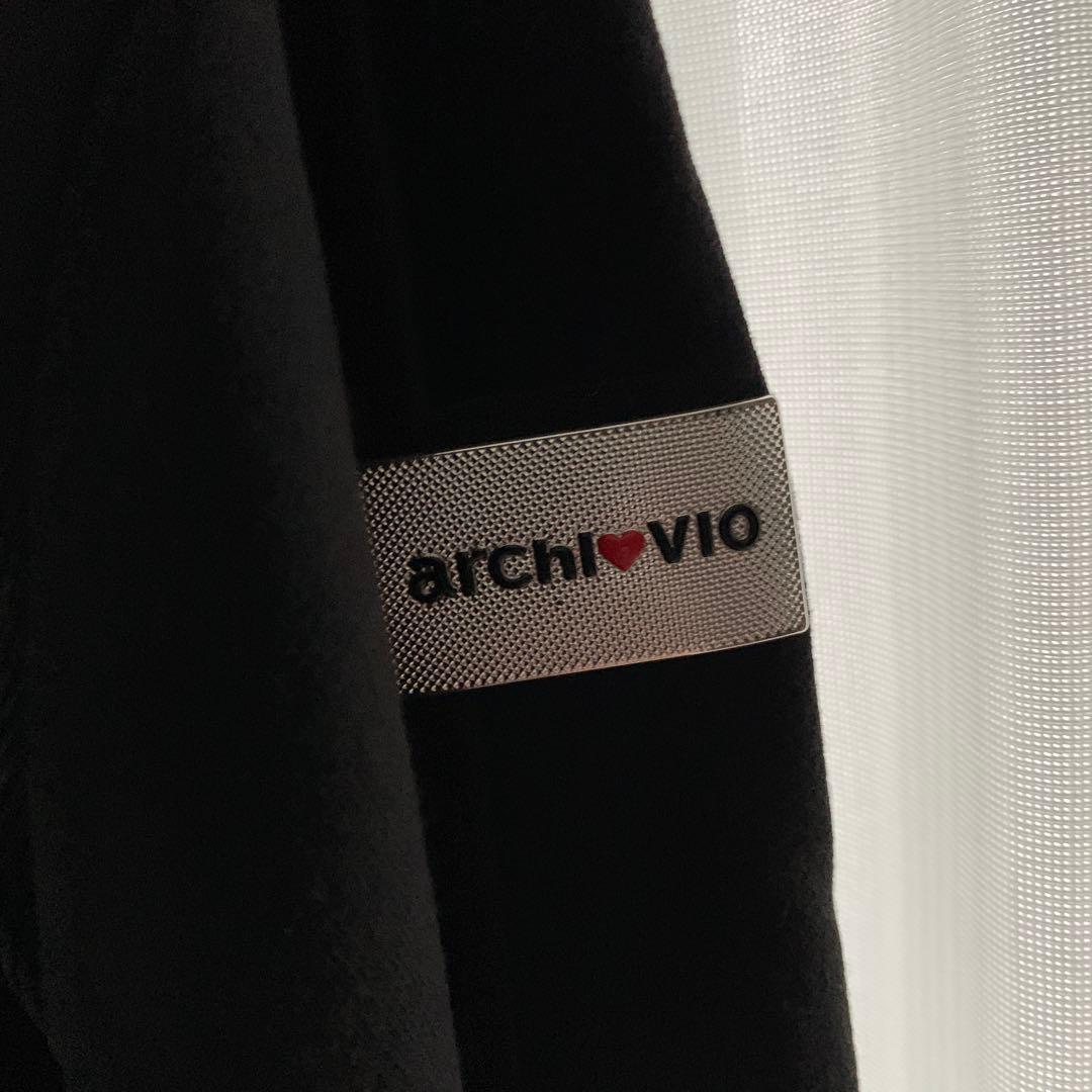 アルチビオarchivio ストーン装飾 長袖トレーナー36黒色