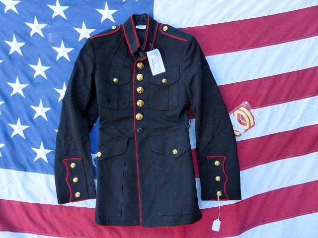 米軍実物 未使用 USMC ブルードレス ジャケット　32S　DB73