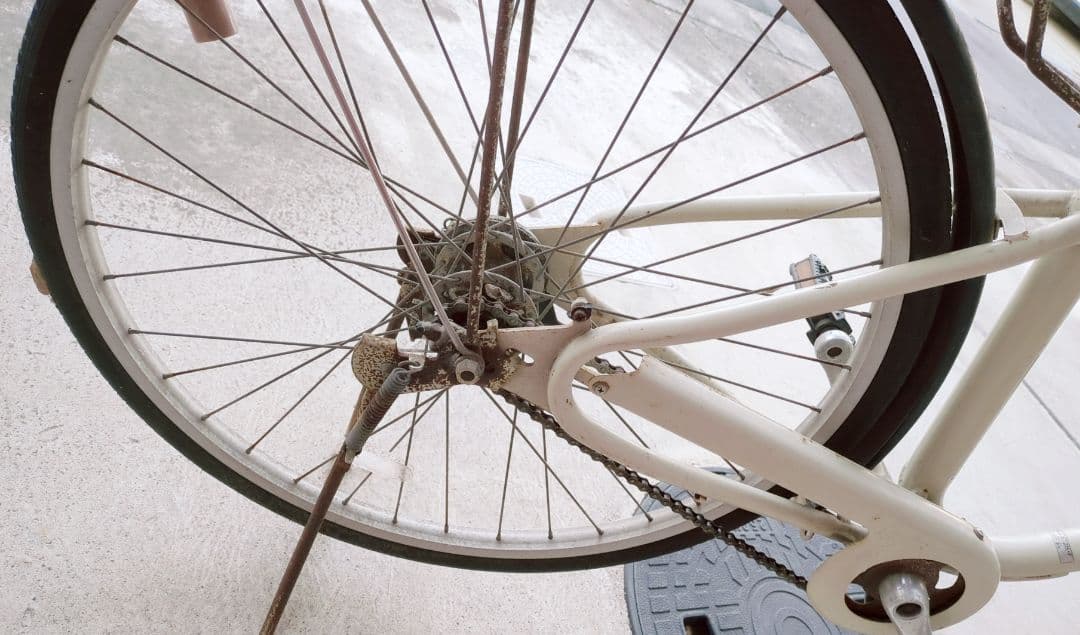 ★初春のお値下げ★♡無印良品　自転車♡前のタイヤがパンクしてました★