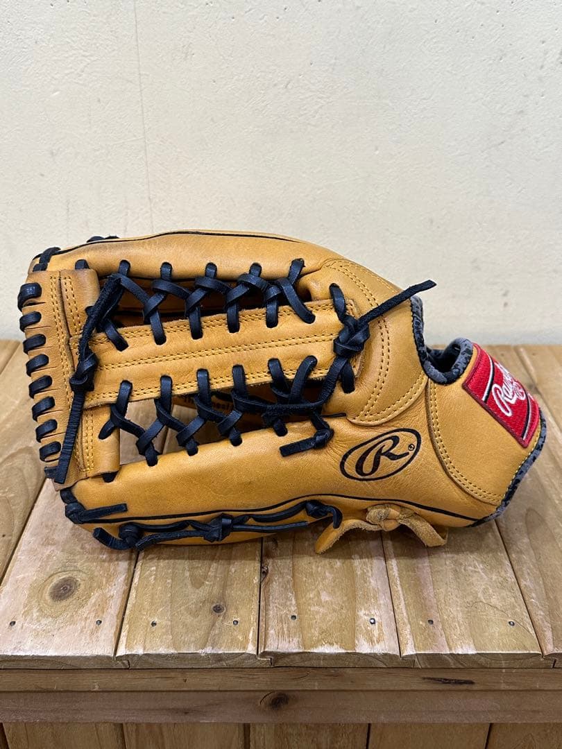Rawlings 軟式グローブ キャメル　外野手用　保管袋付き　程度良