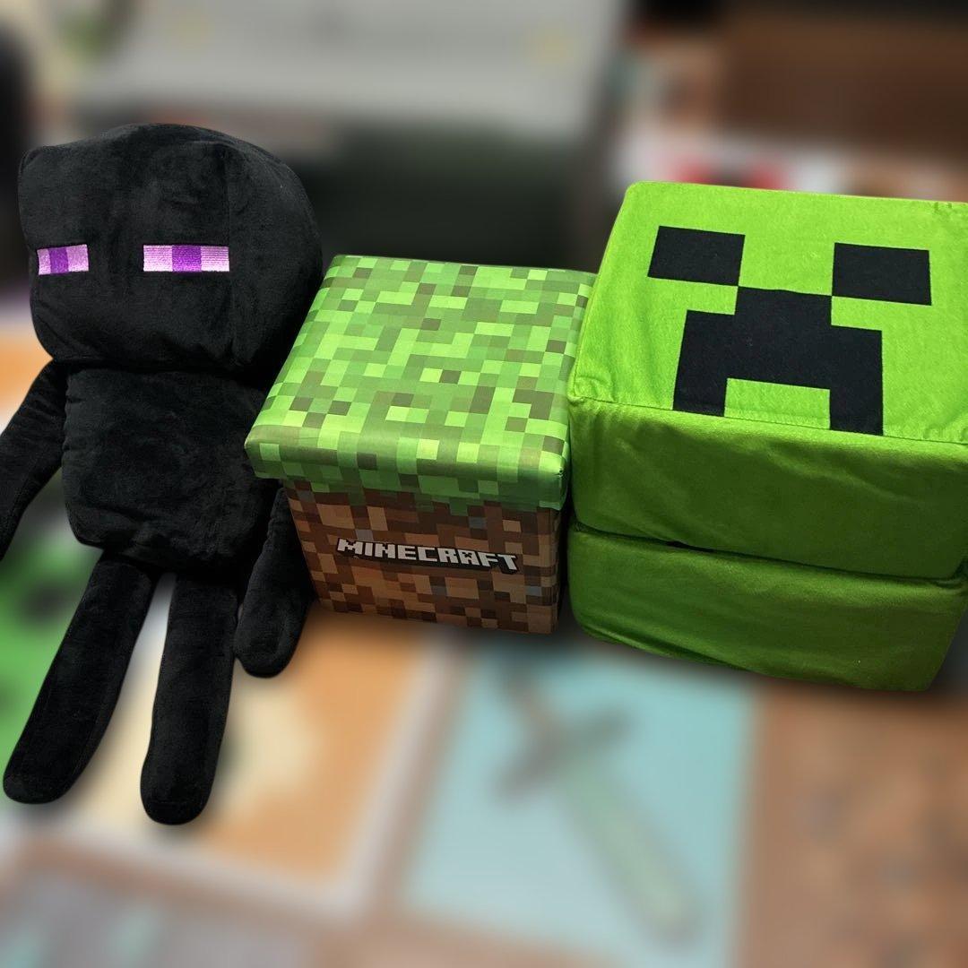 マイクラ　立体椅子、収納ボックス、ぬいぐるみ