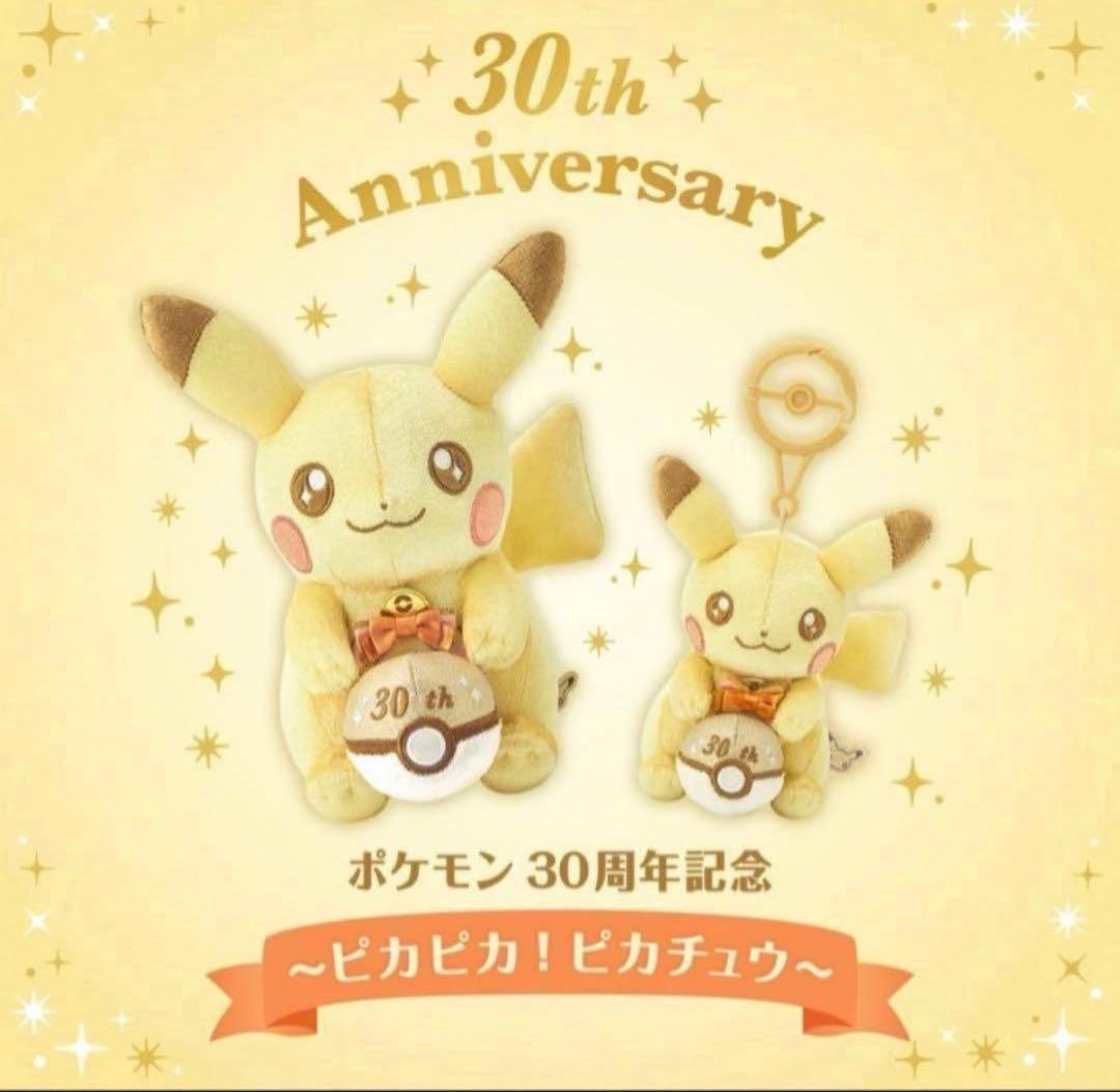 ピカチュウ ぬいぐるみ・アクリルブロック 3点セット 30周年記念