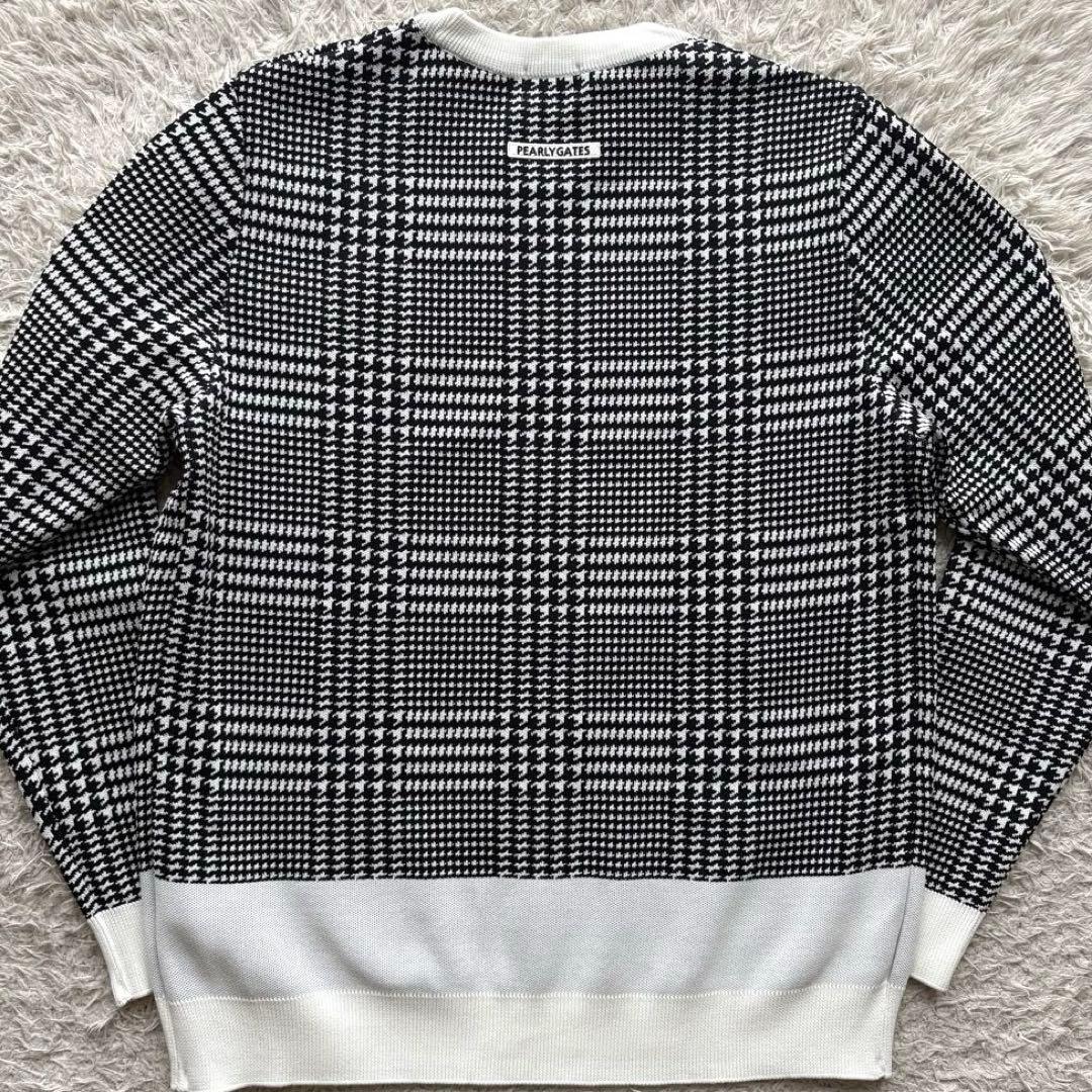 ★美品★ PEARLY GATES ストレッチ ニット グレンチェック Lサイズ
