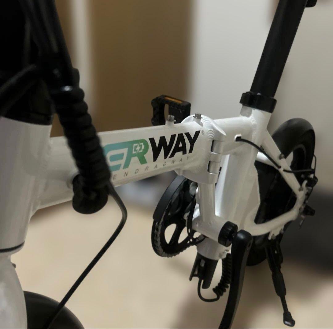 ERWAY 折りたたみ 電動アシスト自転車 A01 Lite ホワイト