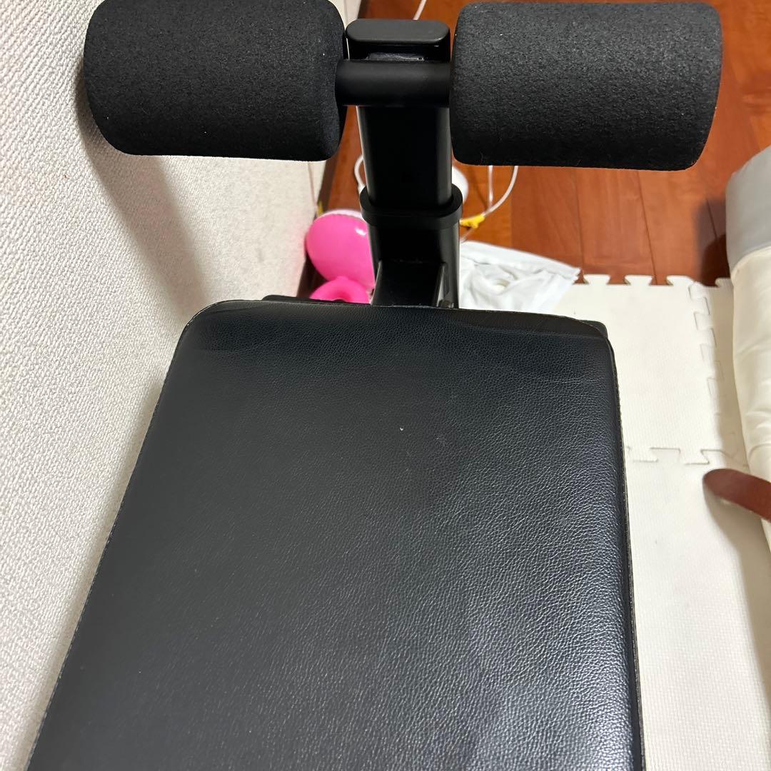 トレーニングベンチ 黒 合成皮革