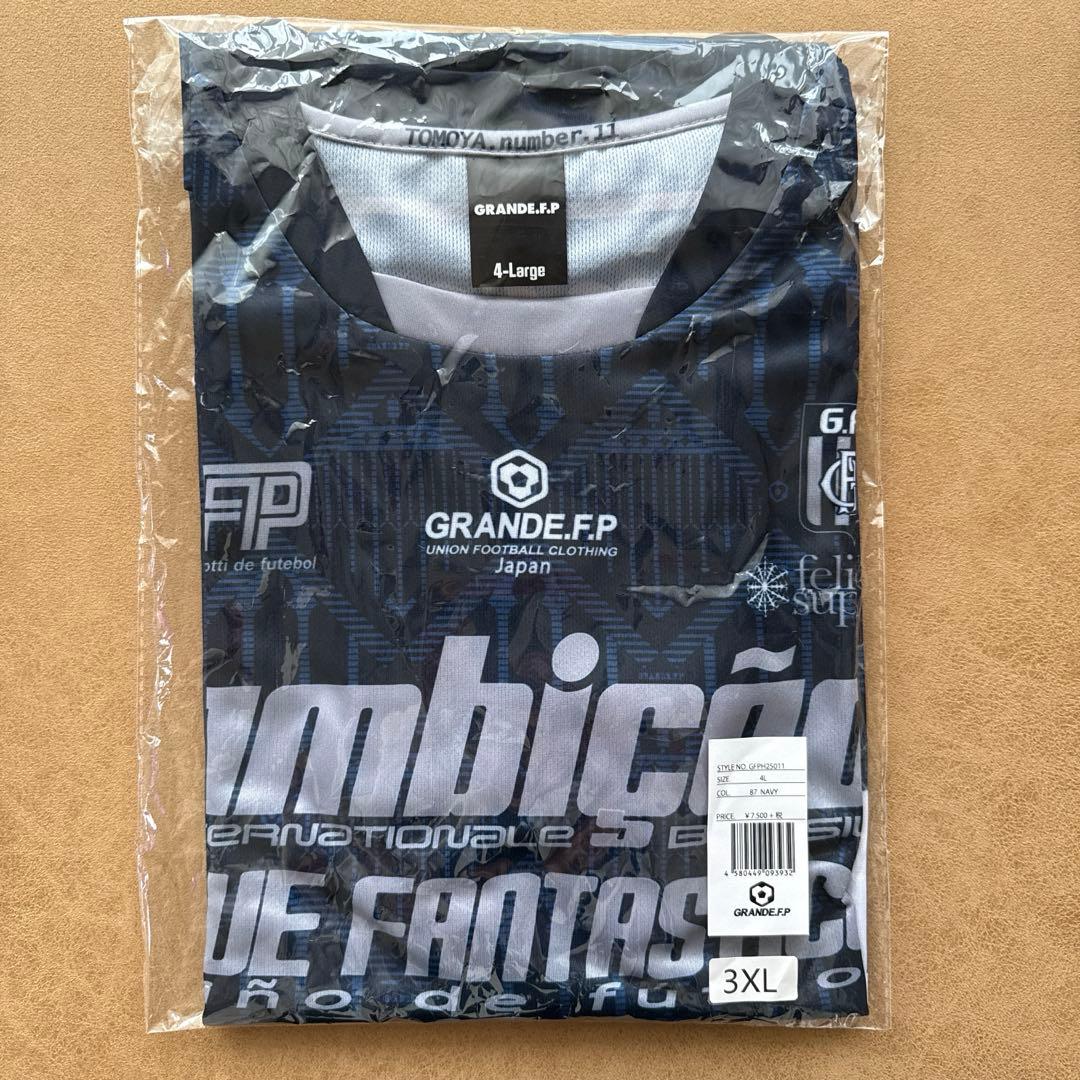 【未使用】見木友哉✕GRANDE.F.Pコラボ　半袖Tシャツ　ネイビー 4L