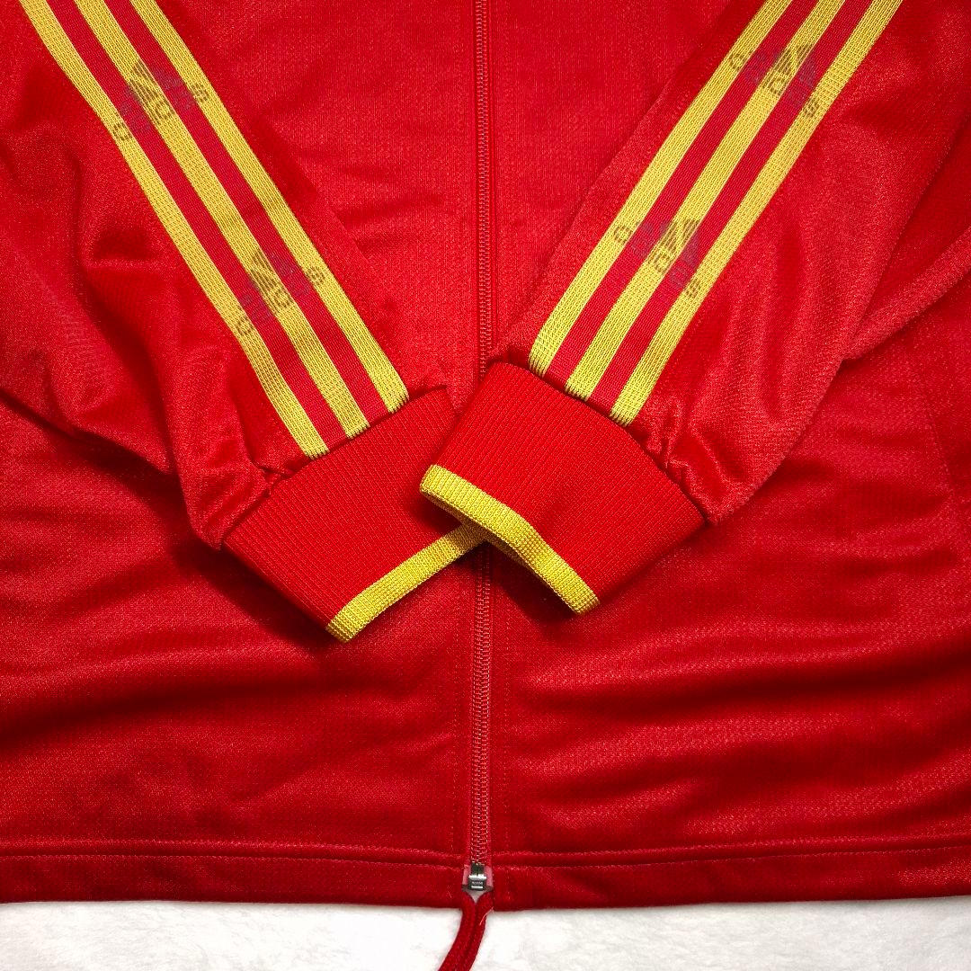 【ビッグサイズ/美品】adidas セットアップ ジャージ 赤×金 2XL