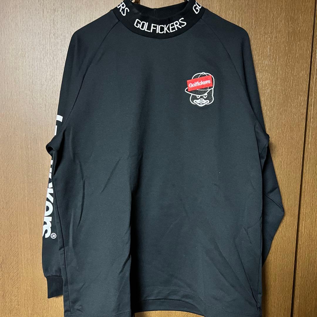 ゴルフィッカーズ　モックネック　長袖　ブラック　Lサイズ