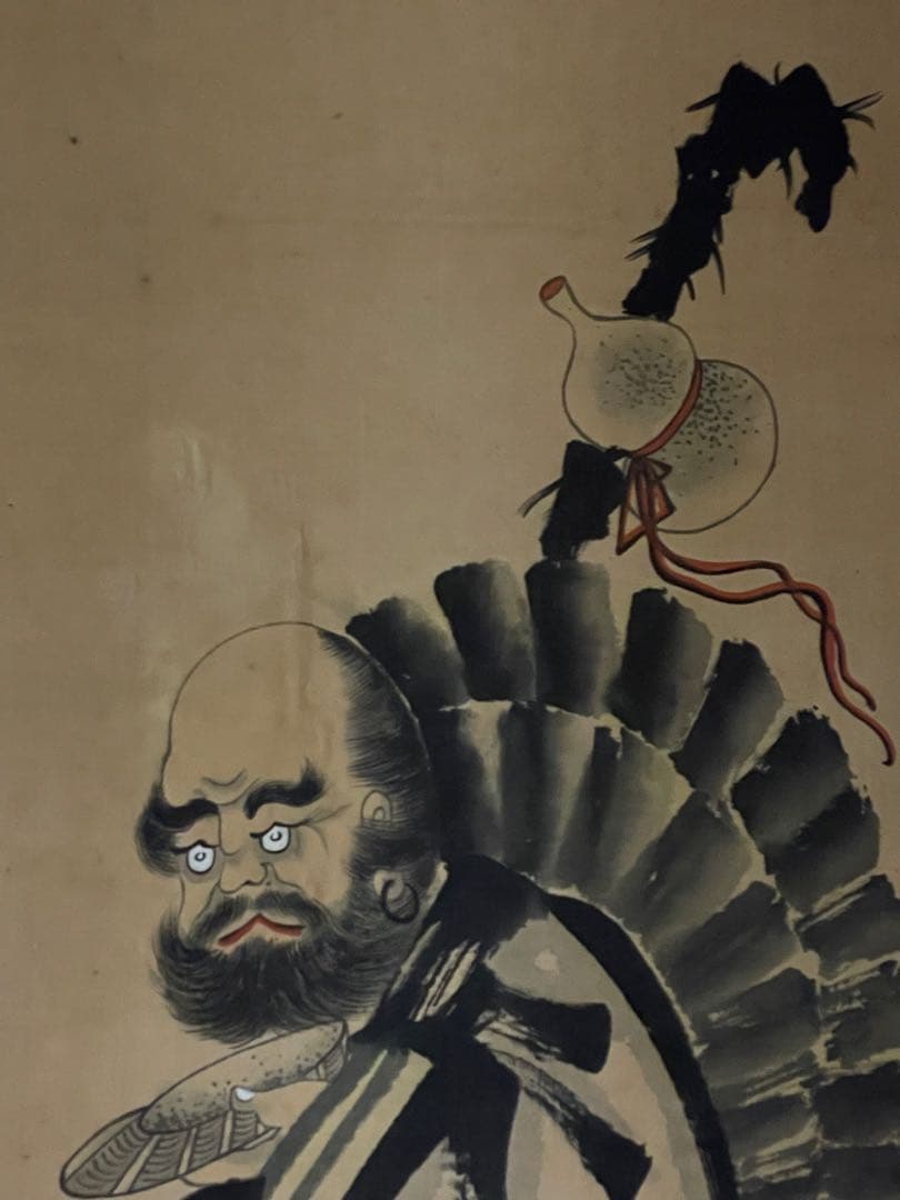 玄慧の水墨画 掛け軸 達磨
