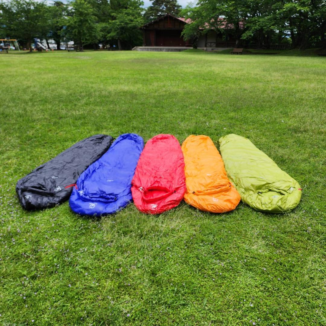★人気＆特価★寝心地最高　マミー型　寝袋 ダウンシュラフ　400g　ブラック