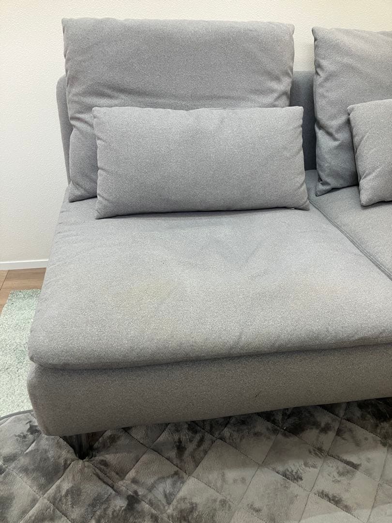 【送料無料】引き取り可能　ソーデンハムン コンパクト ソファIKEA グレー