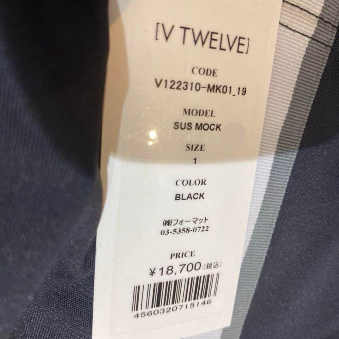 【新品】V12 レディース ゴルフウェア 半袖 モックネック 黒 M
