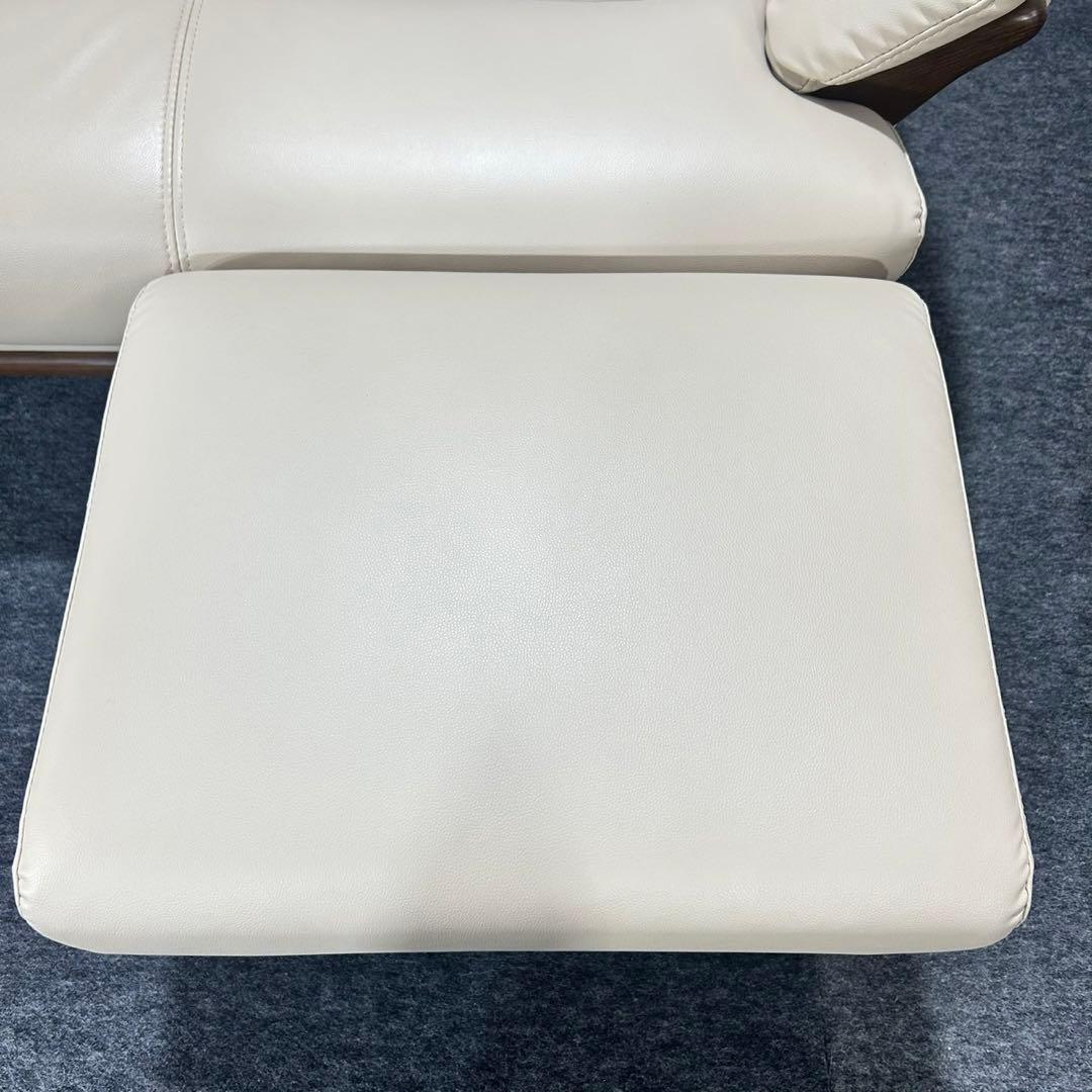 nitori 3人用ソファ コウテイ 革張りソファ オットマン d5207