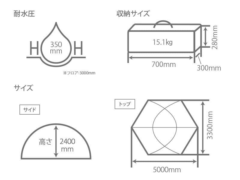 予備用ポール付 「DOD ファイヤーベース（ベージュ）」＜中古＞