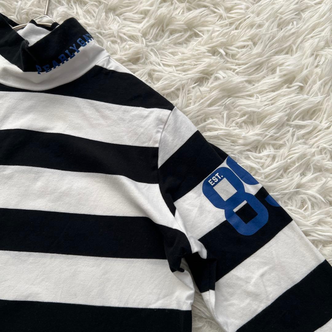 PEARLY GATES モックネック　ストレッチ素材　長袖　シャツ　洗える