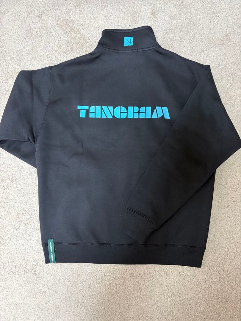 LOGO HALFZIP SWEAT BK / BLU タングラム　ハーフジップ