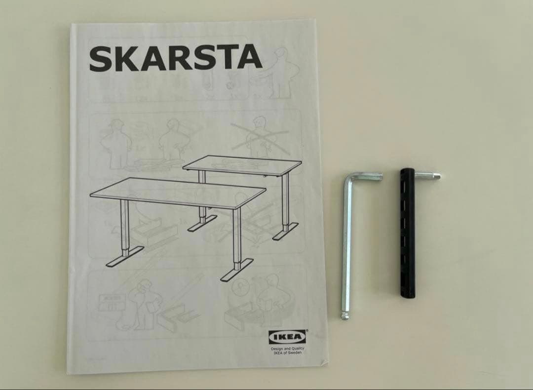 【最終価格】昇降式デスク　IKEA TROTTEN トロッテン　ホワイト