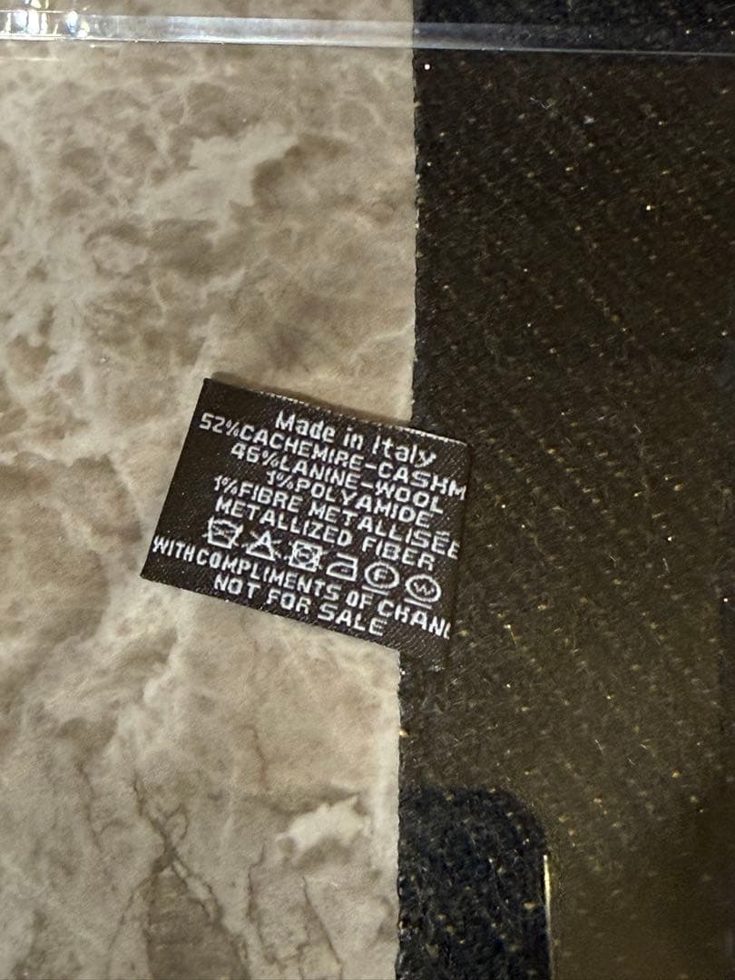CHANEL マンチェスター　マフラー カメリア カシミヤ混 VIPギフト 箱