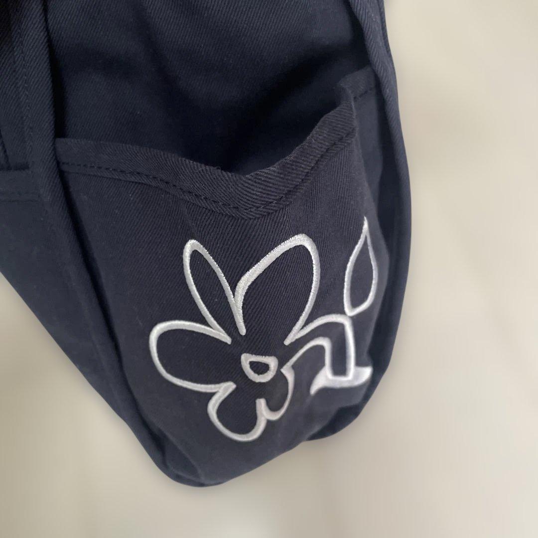 Jack Bunny 花柄ラウンドトートバッグ ネイビー