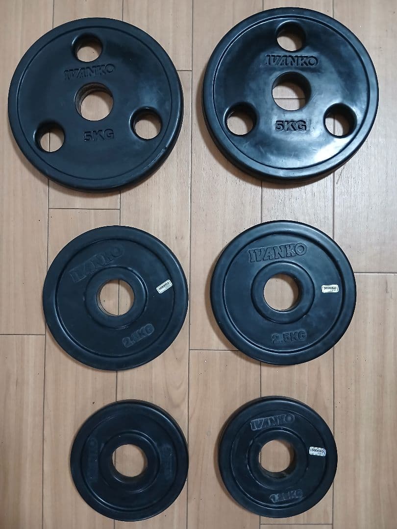 IVANKO イヴァンコ ラバー プレート。計17.5kg 穴径50mm