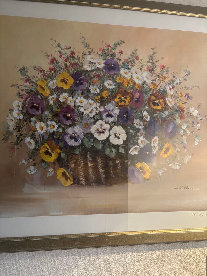 絵画 K.schottler キャサリーナスコットラー 額つき