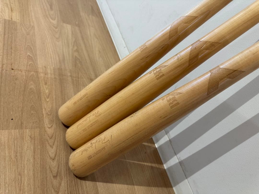 ヤナセ硬式木製バット 3本セット